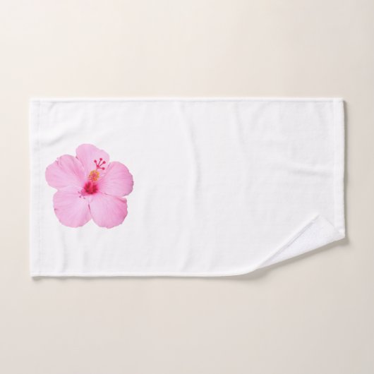 Hibiscus rose Fleur tropicale (Serviette à main)