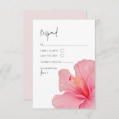 Hibiscus rose ・ Fleur tropicale RSVP ・ Destination (Devant / Derrière)