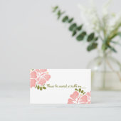 Hibiscus rose Mariage Table Place Cartes (Debout devant)