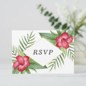 Hibiscus rose Mariage tropical RSVP (Debout devant)