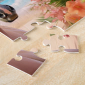 Hibiscus rose Plage Palomino Horse Puzzle (Côté)
