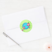 hibiscus rose - Sticker (Enveloppe)