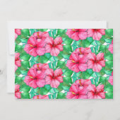 Hibiscus rose tropical Merci photo d'anniversaire (Dos)