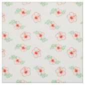 Hibiscus schoenenbloem patroon stof (Swatch)