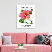 Hibiscus Seed Packet Canvas Afdruk (Insitu (Woonkamer))