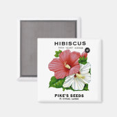 Hibiscus Seed Packet Magneet (Voorkant / Achterkant)