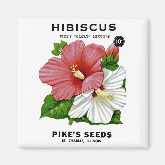 Hibiscus Seed Packet Magneet (Voorkant)