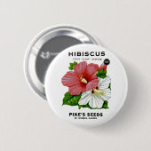 Hibiscus Seed Packet Ronde Button 5,7 Cm (Voorkant /achterkant)