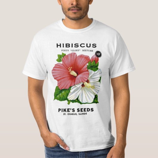 Hibiscus  Seed Packet T-shirt (Voorkant)