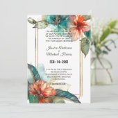 Hibiscus Serenade Paradise Faire-part de mariage (Debout devant)