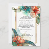 Hibiscus Serenade Paradise Faire-part de mariage (Dos)