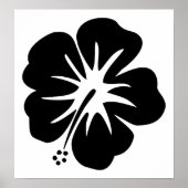 Hibiscus Sjabloon Poster (Voorkant)
