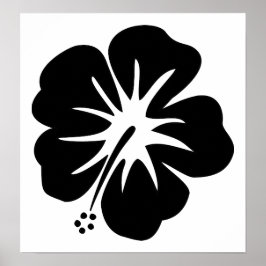 Hibiscus Sjabloon Poster