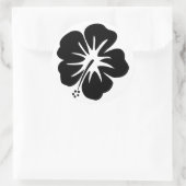 Hibiscus Sjabloon Ronde Sticker (Tas)