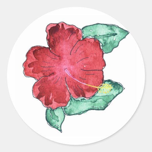 Hibiscus Sticker (Voorkant)