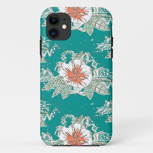 hibiscus surf retro Case-Mate iPhone case (Achterkant)