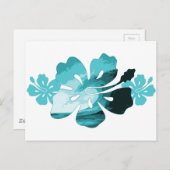Hibiscus surf stijl briefkaart (Voorkant / Achterkant)