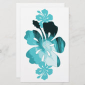 Hibiscus surf stijl briefpapier (Voorkant / Achterkant)