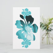 Hibiscus surf stijl briefpapier (Staand voorkant)