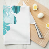 Hibiscus surf stijl theedoek (Quarter Fold)