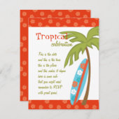 Hibiscus Surfboard Kaart (Voorkant / Achterkant)