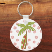 Hibiscus Surfboard Sleutelhanger (Voorkant)