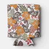 Hibiscus Tijger, exotisch patroon. Blikjeskoeler (Achterkant)