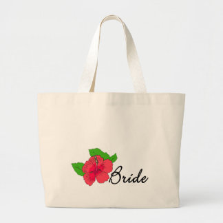 Hibiscus Tropical BRIDE Grote Tote Bag