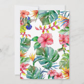 Hibiscus tropical Carte de remerciements Mariage h (Dos)