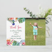 Hibiscus tropical Carte de remerciements photo d'a (Debout devant)