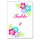 Hibiscus tropical - Carte de table 3x5 (Dos)