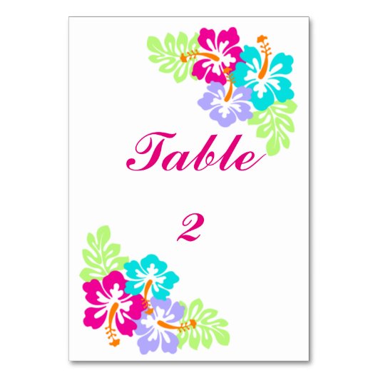 Hibiscus tropical - Carte de table 3x5 (Par défaut)