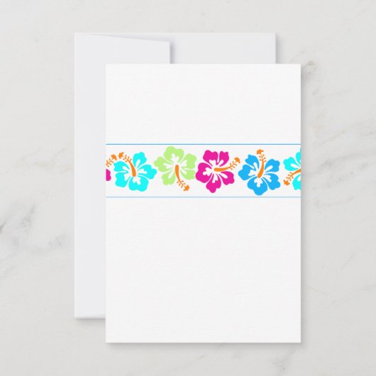Hibiscus tropical - Carte RSVP (Dos)