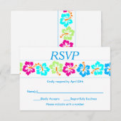 Hibiscus tropical - Carte RSVP (Devant / Derrière)