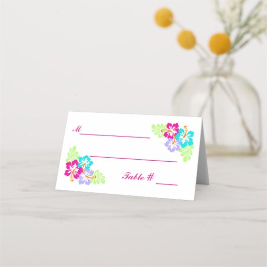 Hibiscus tropical - Cartes d'escorte (Devant)