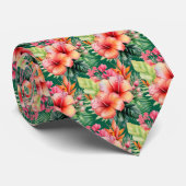 Hibiscus tropical Cravate d'été (Roulé)