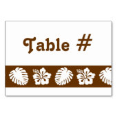 Hibiscus tropical dans la carte de table au chocol (Dos)