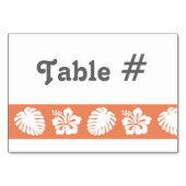 Hibiscus tropical dans la carte de table corail (Dos)