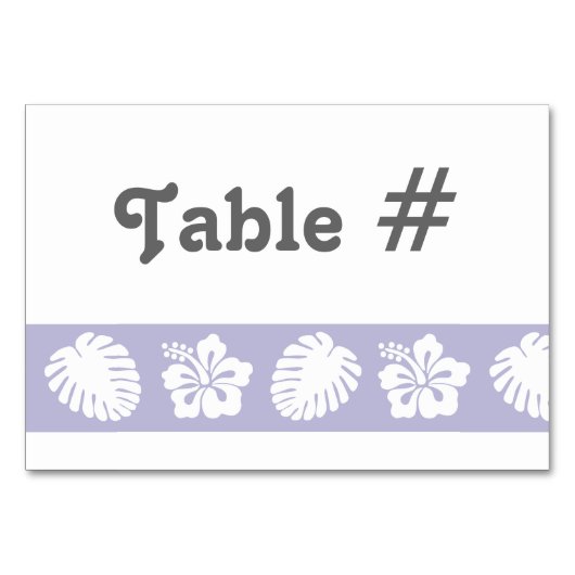 Hibiscus tropical dans la carte de table Lavender (Devant)