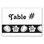 Hibiscus tropical dans la carte de table noire (Dos)