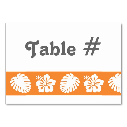 Hibiscus tropical dans la carte de table orange (Devant)