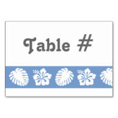 Hibiscus tropical dans la carte de table Periwinkl (Dos)