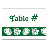Hibiscus tropical dans la carte de table verte (Dos)
