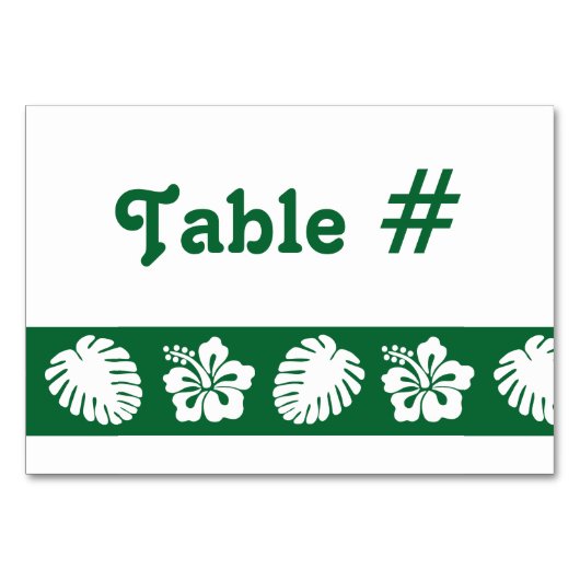 Hibiscus tropical dans la carte de table verte (Devant)