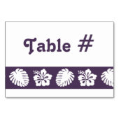 Hibiscus tropical dans la carte de table violette (Dos)