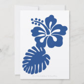 Hibiscus tropical dans le Faire-part de mariage bl (Dos)