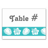 Hibiscus tropical en carte de table Turquoise (Dos)