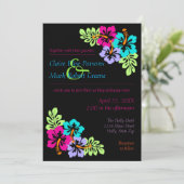 Hibiscus tropical - Faire-part de mariage 5x7 (Debout devant)