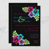 Hibiscus tropical - Faire-part de mariage 5x7 (Devant / Derrière)