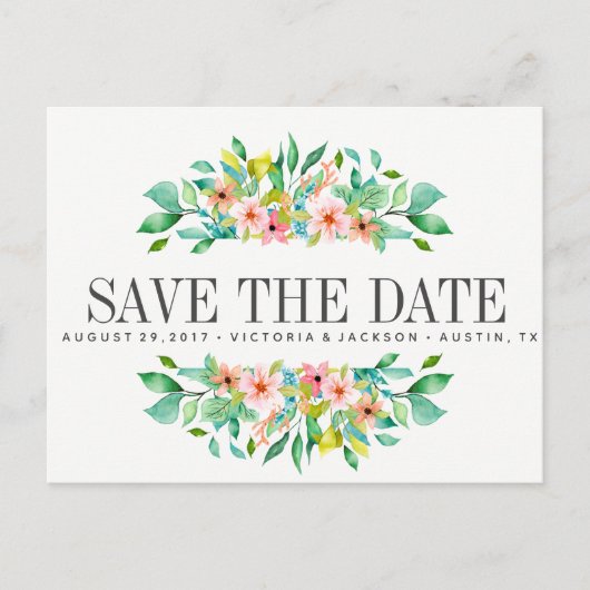 Hibiscus Tropical | Faire-part de mariage "Save th (Devant)